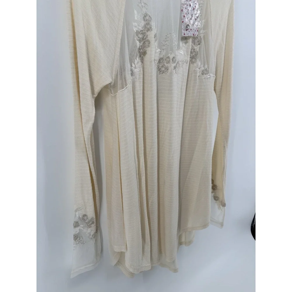 NWT Free People SAHELI Top Sz L Embroidered Boho Festival Coquette MSRP $88